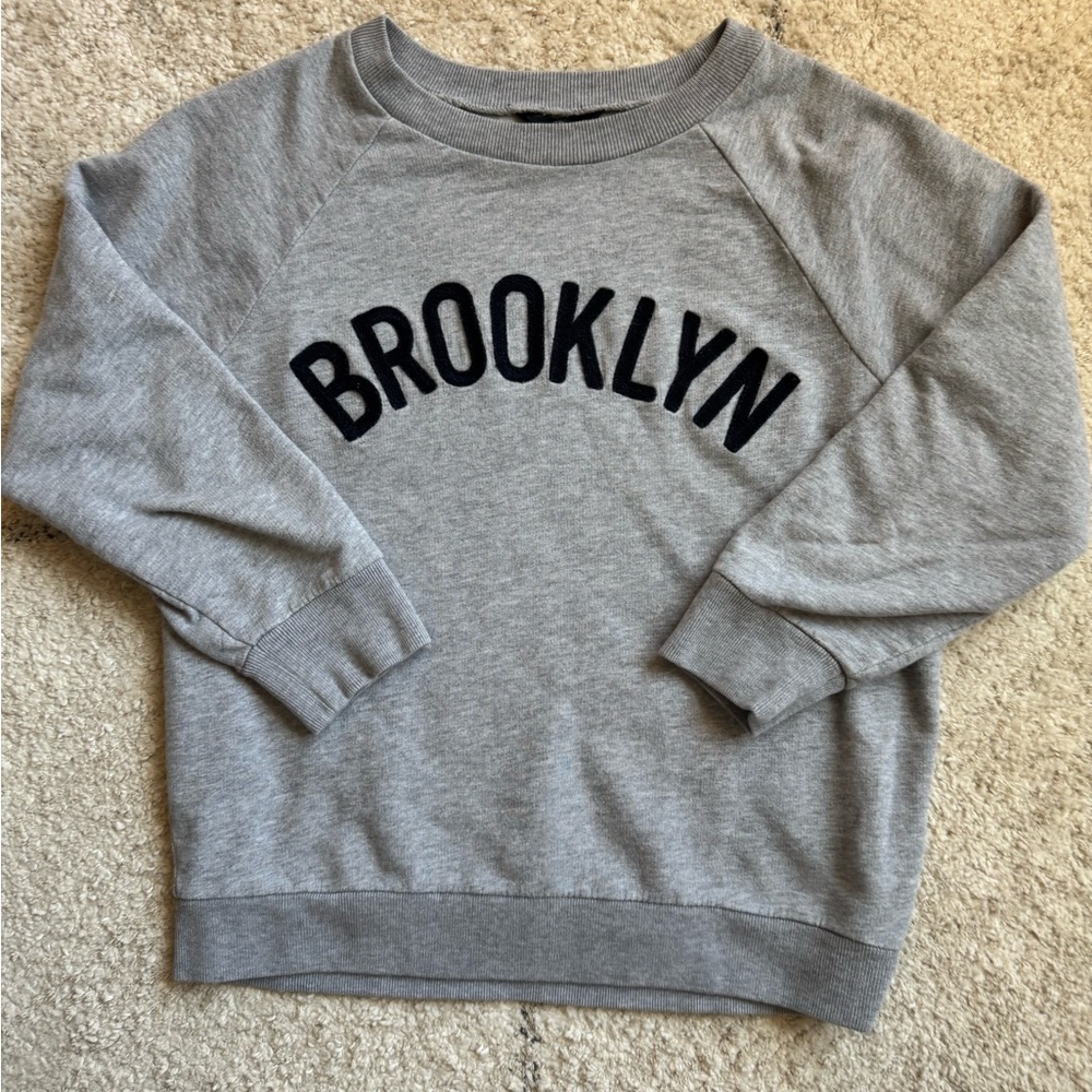 J. Crew Gray Sweatshirt with Navy Lettering